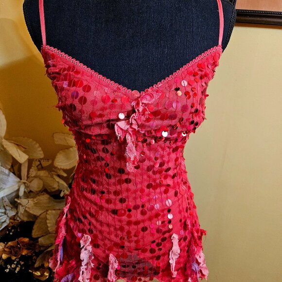 Bebe Elegant Sequin Corset Top - Picture 1 of 3